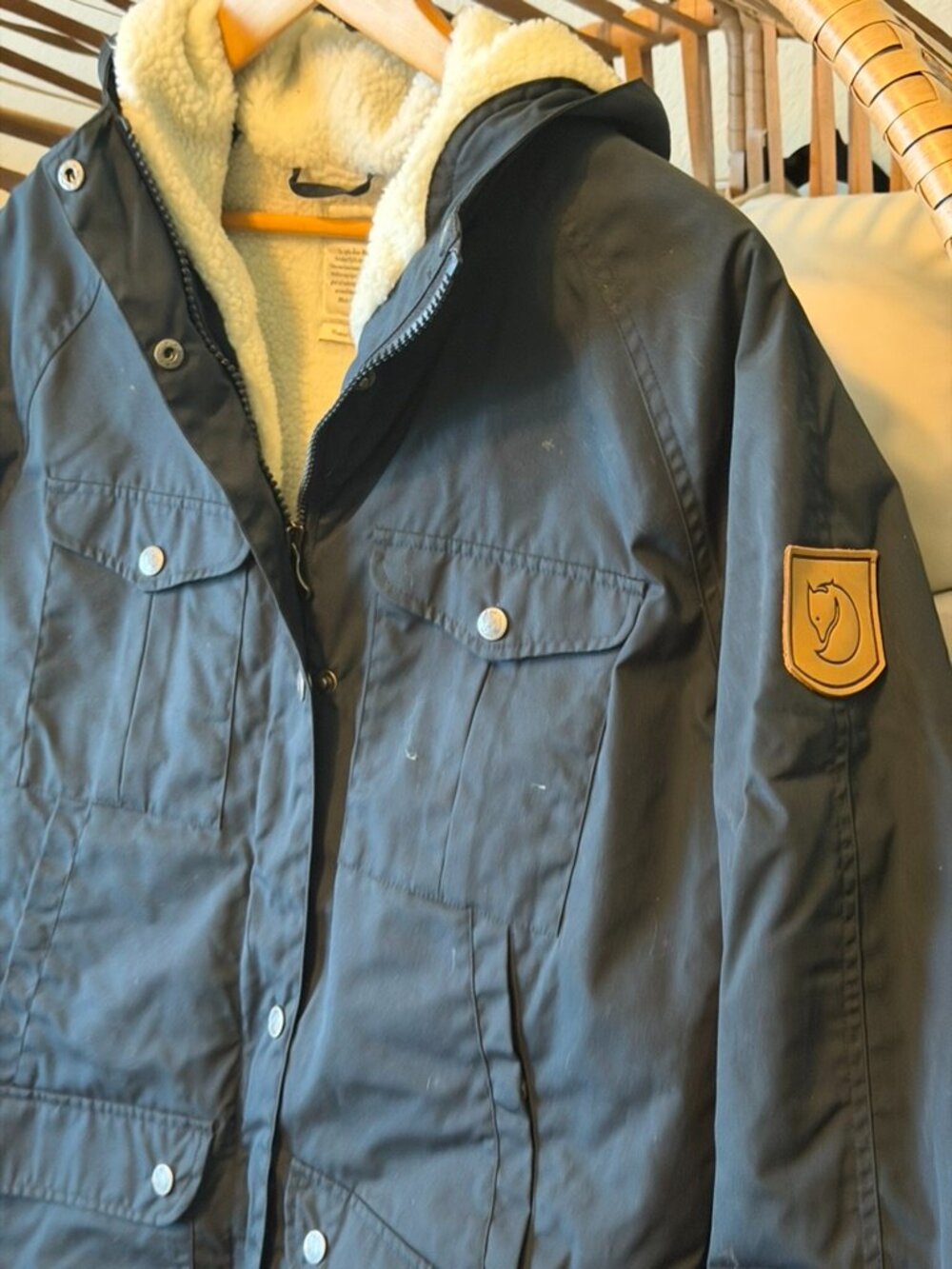 Fjällräven Women's Greenland Winter Parka - Navy Blue - Hooded Coat - Small - Picture 2 of 11